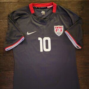USA National Team 2008/2009 Men's Navy Soccer Nike Fit Dry Jersey Size L